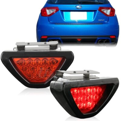 Universal F1 Style 12 Red LED Red Lens Bolt On Rear Third Brake Light Stop Lamp