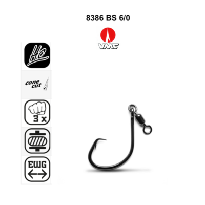 AMI VMC 8386 BS  TUNA CIRCLE SIZE 6/0  PER MARE DRIFTING  TONNO CONF. 4 PZ