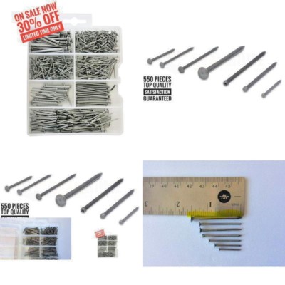 Hardware Nail Set Assortment Kit Finish Wire Common Brad Picture Hanging QUALITY