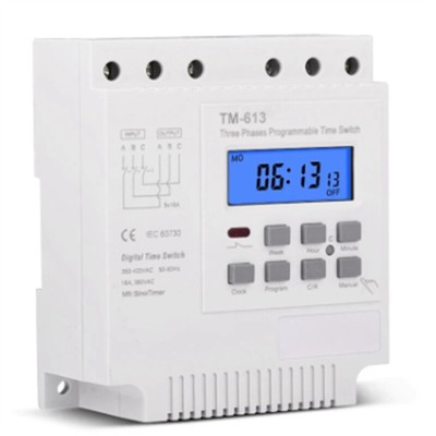 Drei Phasen 380V 415V TIMER Programmierbarer Schalter mit Hintergrundbeleuc3301