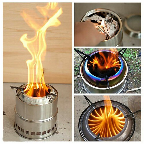 Outdoor Wood Stove Backpacking Portable Survival Wood Burnin