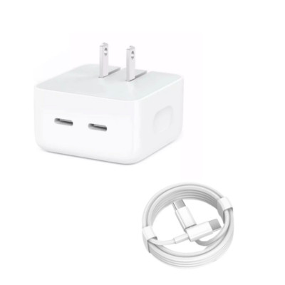 35W Dual USB-C Port Compact Power Adapter Foldable Rapid Wall Charger For iPhone
