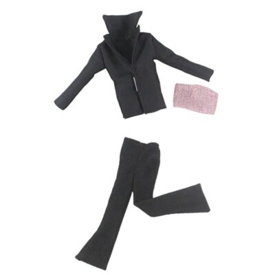 1Set Black Business Suit for 11.5'' Doll Clothes Set Fashion Outfits Jacket Pants
