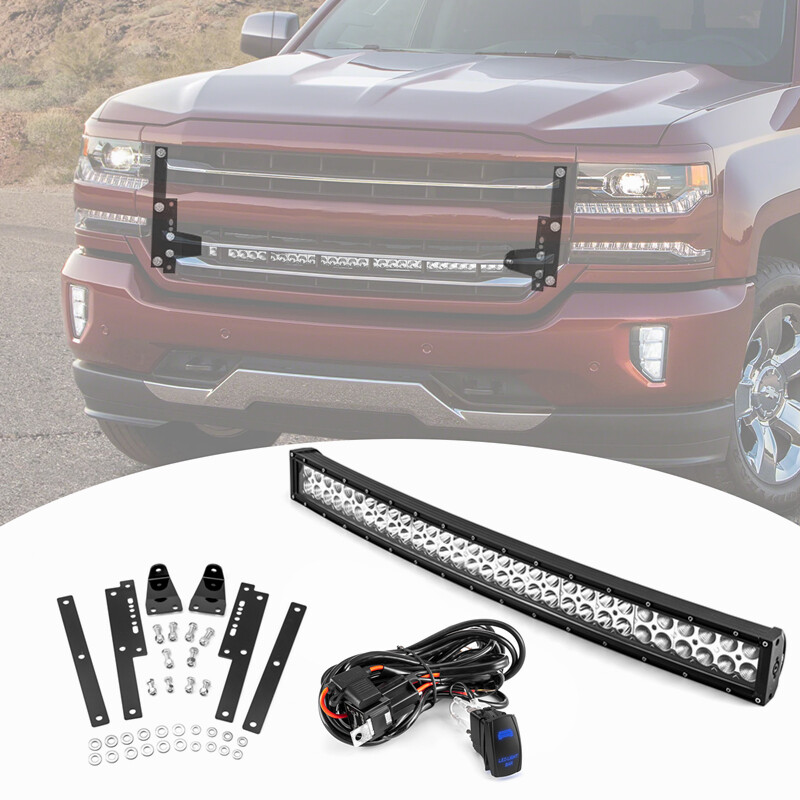 Hidden Grille 32'' Light Bar Mount Wire Kit for Silverado