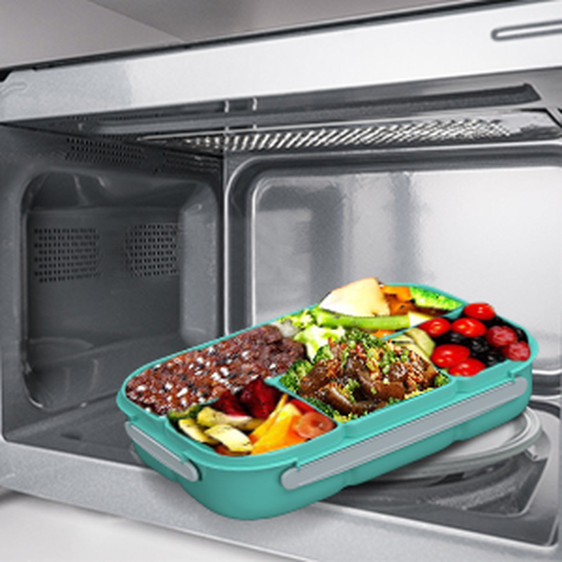 Bento Lunch Box for Adults Leakproof Bento Snack Box Microwave 4 Compartment New