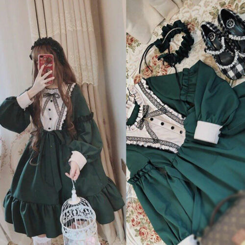 Vintage Lolita Kleid CUTER Puffärmel Prinzessin Locker Cosp