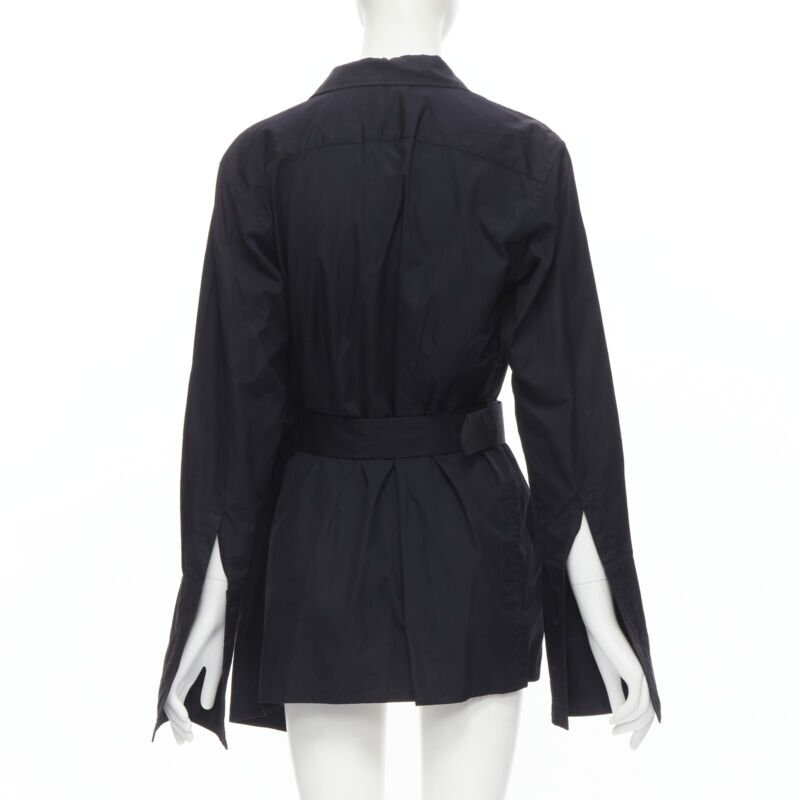 COMME DES GARCONS Vintage 1980s black asymmetric belted