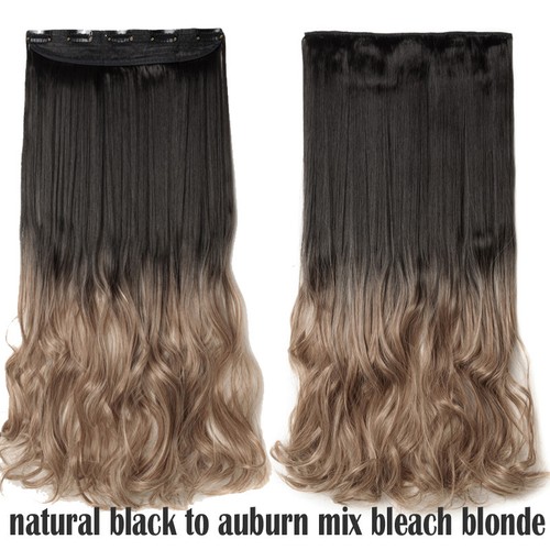 Thick Clip In Hair Extensions One Piece Straight Curly Wavy Hair As Human Silky