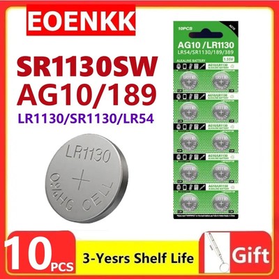2-50Pcs AG10 LR54 Cell Coin 1.55V SR54 389 189 LR1130 SR1130 Button Batteries