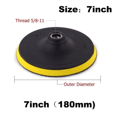 6''  7'' Hook and Loop Buffing Pad for Sanding Discs Rotary Backing Pat Adapter US