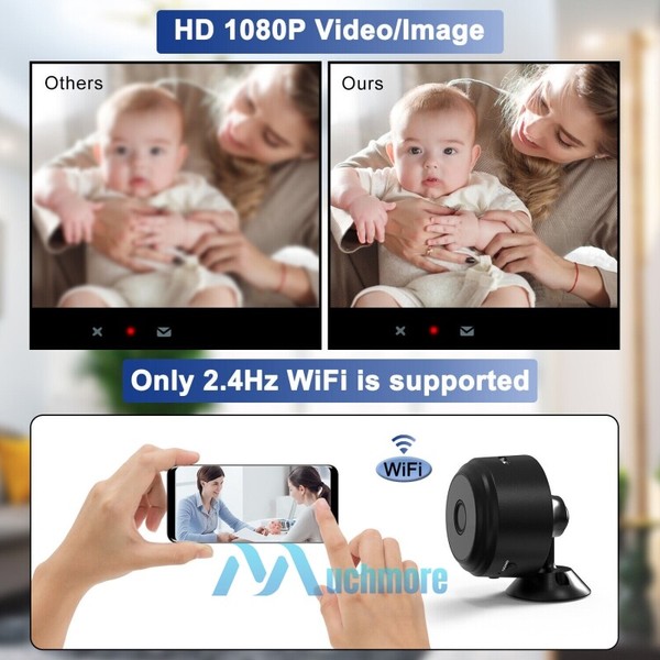 1080P WiFi Wireless IP Camera Mini Security Spy Hidden Cam with Audio Live Feed - Image 35