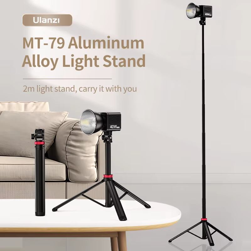 Extendable Tripod with 1/4'' Screw for DSLR Camera Smartphone Fill Light Microph