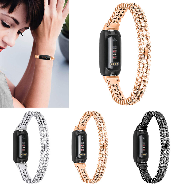 FitTurn Bling Band For Fitbit Sense/Versa 3 - Diamond Rhinestone Metal Strap With Adjustment Tool - View #2