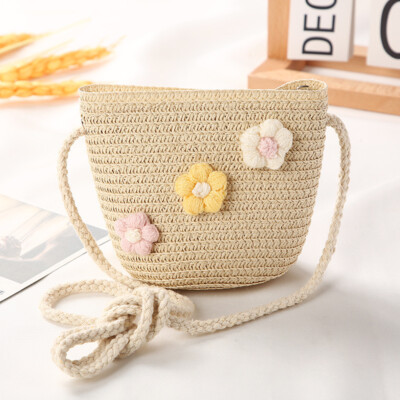 Summer Women Straw Shoulder Bag Hand-Woven Crochet Beach Crossbody Bag  Purses