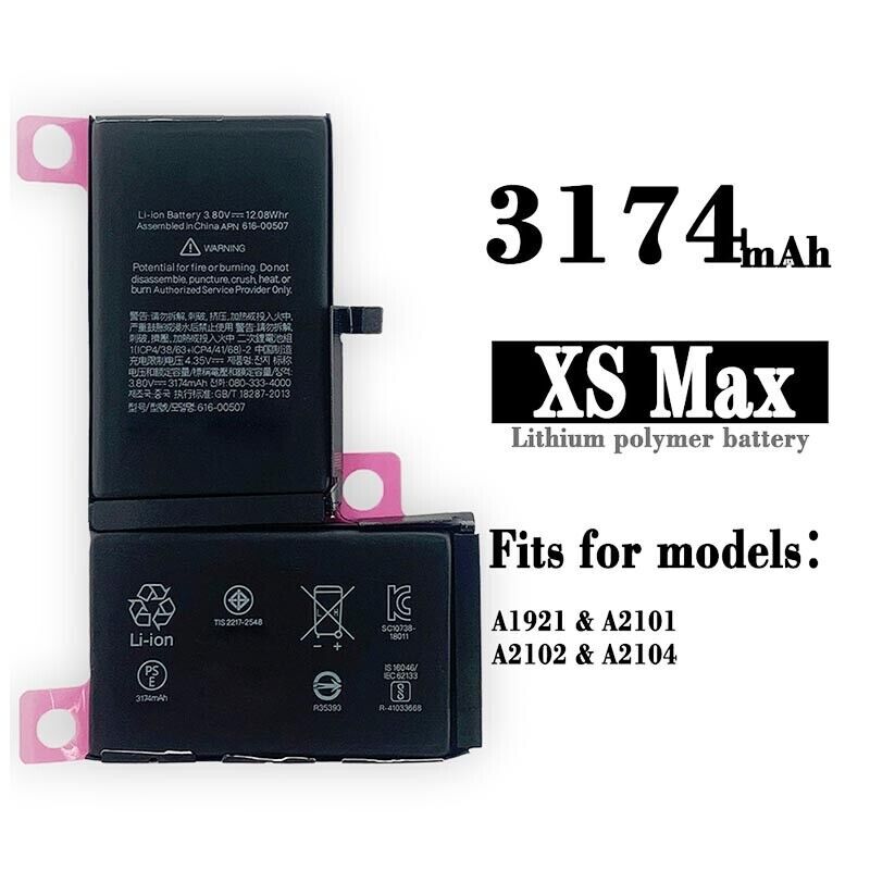 New 3174mAh Replacement Battery for iPhone XS Max with Adhesive