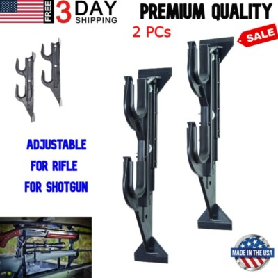 Hunting Gun Holder Rack Rear Window Mount Pickup Truck Rifle Shotgun SUV Back 