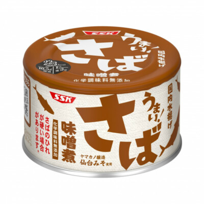 SSK Japanese Saba Misoni 4PK うまい さば味噌煮 Canned Mackerel Miso Can Fish Preserved