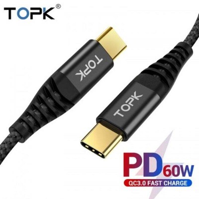 1M 60W Usb Type Cto Cablepd Qc3.0 Fast Charge Data For Samsung S10 Huawei Xiaomi