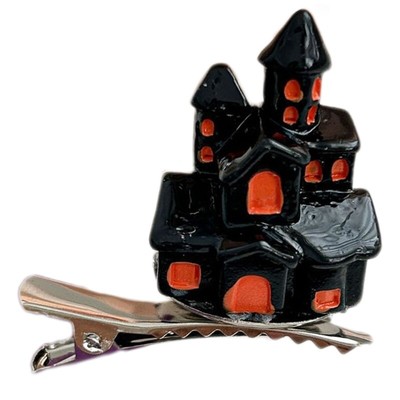 Cool Girls Barrettes Dark Tomb Skull Halloween Hair Clips Party Costume