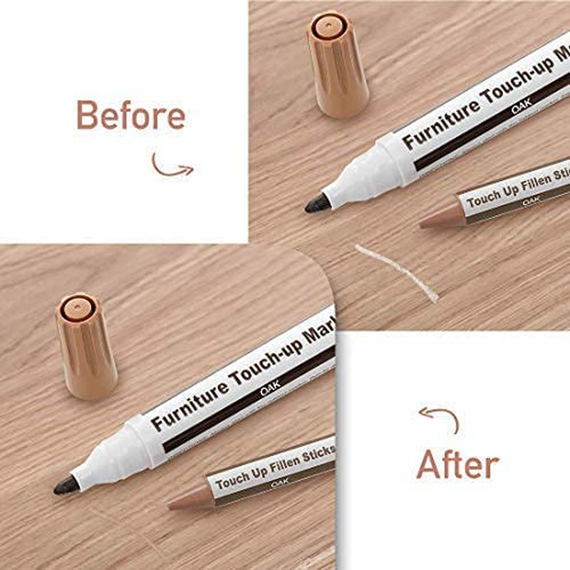 Furniture Repair Kit Wood Markers Wax Sticks, for Stains, Scratches, Wood Floors