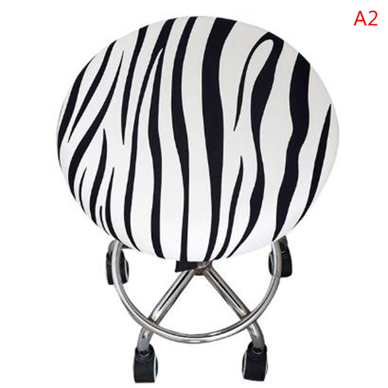 Round Chair Cover Bar Stool Cover Elastic Seat Cover Home Chair Slipcover CA_ro