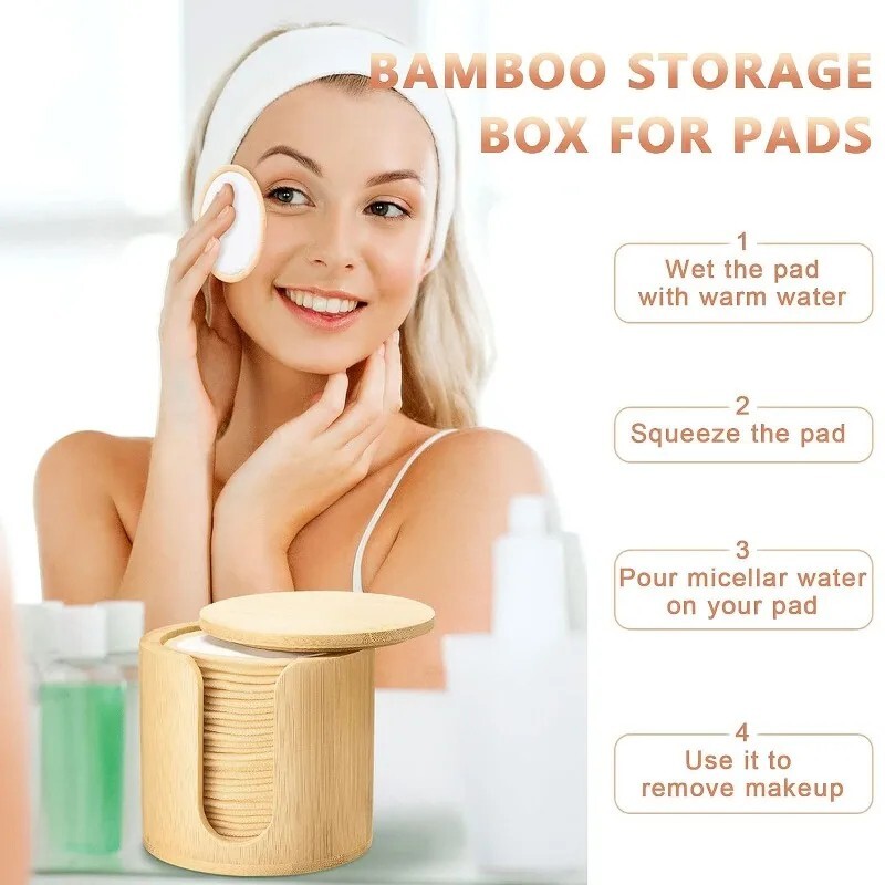 Lot De 10 Disques Tampons Nettoyants Demaquillants Visage Lavables ÃCologiques