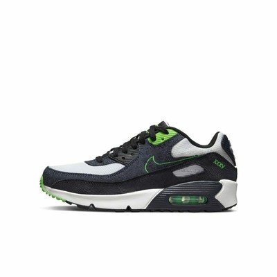 

Nike Air Max 90 LTR SE 2 Black/Obsidian-Scream Green для больших детей (DN4376 001)