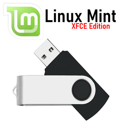 Linux Mint XFCE 24.04  Fast & Secure Lightweight OS Bootable USB Try+Install