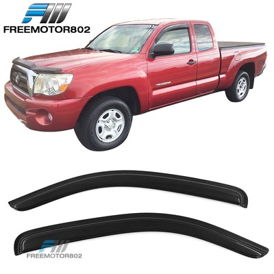 Fits 05-15 Toyota Tacoma Access Extended Cab Slim Style Window Visors Rain Guard
