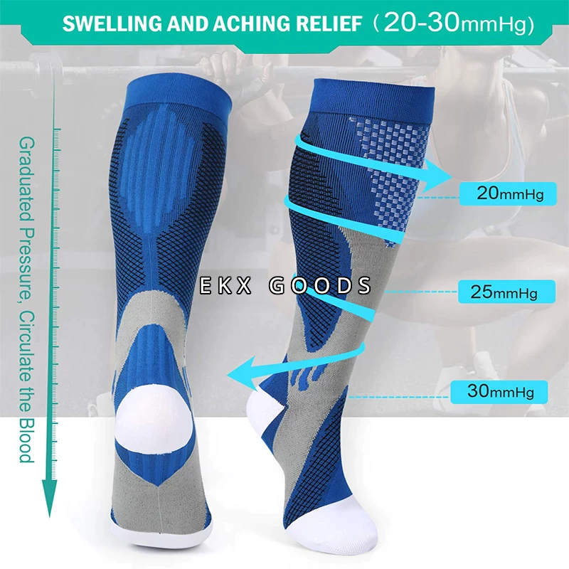 S Stockings Womens Mens Knee High Medical 20-30 Mmhg S/m - Xxl