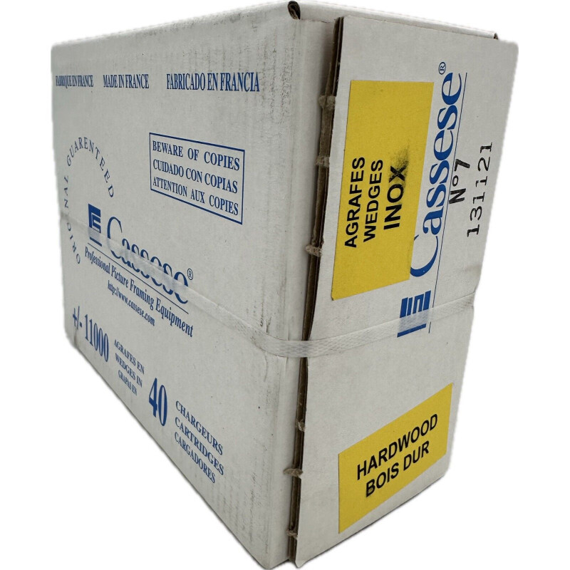 Cassese 40 Chargeurs Agrafes Inox 7 Mm, Bois Dur, 11000 Agrafes