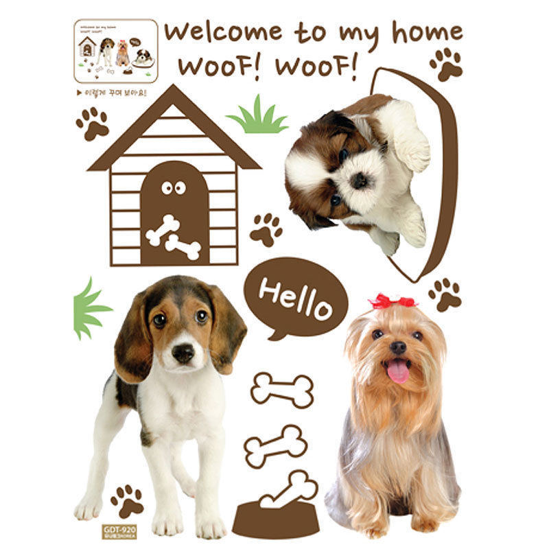 Dogs & Puppies Living Room Décor Decals, Stickers & Vinyl Art