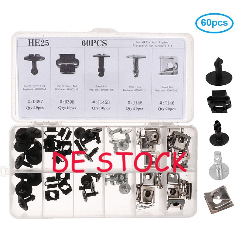 60x Motorschutz Einbausatz Clips Set Schraube Unterfahrschutz Für Audi A4 A6 DE