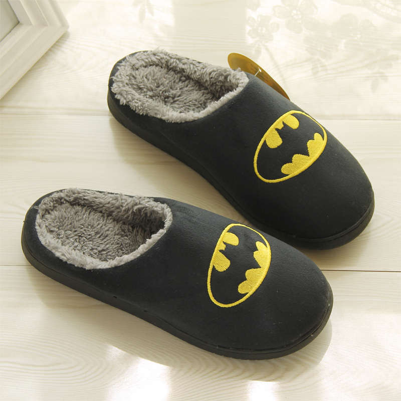 Men's Home Slippers Winter Warm Soft Shoes Superhero BATMAN Unisex Slipper Gift