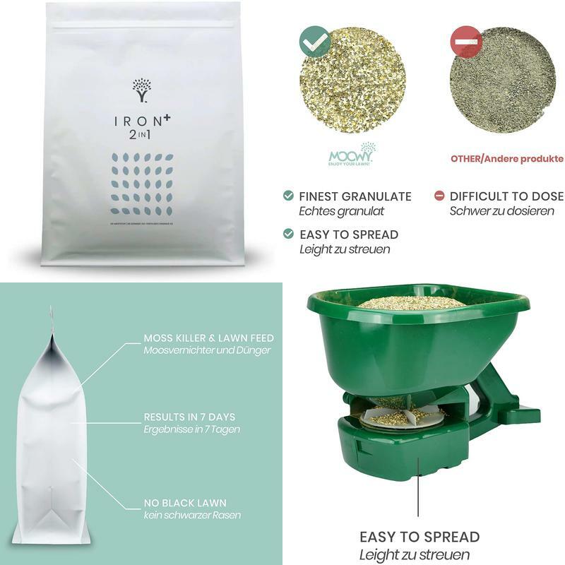 Moowy | Moosvernichter  Rasendünger | Moosbekämpfung Mit Sofort-Wirkung | Echte