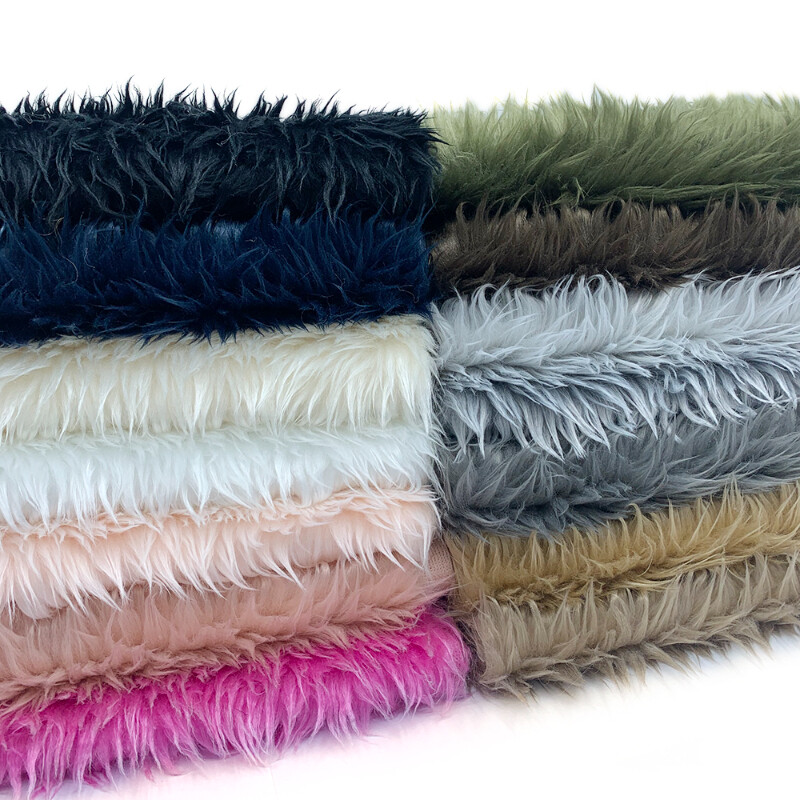 3CM Long Hair Faux Fur Fabric Furry DIY Material Toy Doll Background 40 45CM