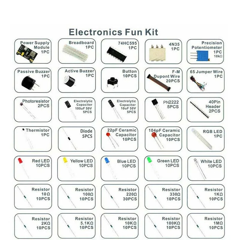 830Pcs/Box DIY Project Starter Kit for Arduino UNO R3 with Tie-Points Breadboard