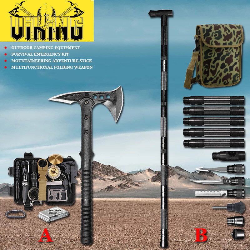 106CM Fold Trekking Stick Tactical Walking Stick Hiking