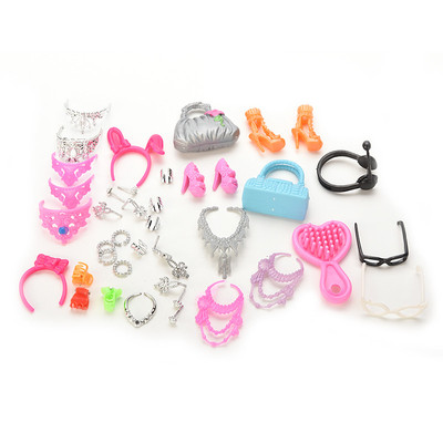 ☆ LOT 30 accessoires,Bijoux,collier,couronne,Sac Lunettes..  POUR POUPEE BARBIE 