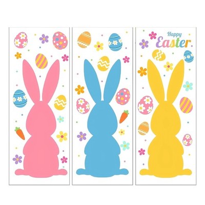 3 Pack Large Easter Holiday Window Designs Safe and User Friendly Party Supplies