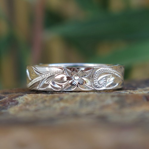 アクセサリー vintage silver 925 Hawaiian Jewelry 925 Sterling Silver Hawaiian Jewelry Ring - Hand Engraved