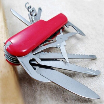 FANTASTICA IDEA REGALO COLTELLINO SVIZZERO MULTIUSO PER CAMPEGGIO/SOPRAVVIVENZA