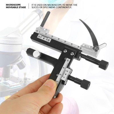 Microscope Moveable X-Y Mechanical Stage with Caliper Scale Adjustable Stage