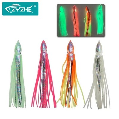 ZYZHE Soft Octopus Lures 8/10/12CM Luminous Sea Fishing Bait Artificial