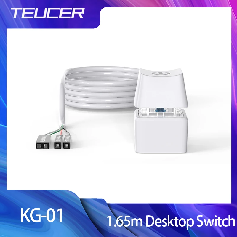 TEUCER KG-01 Desktop Switch 1.65M Computer Button Desktop Switch PC Motherboard