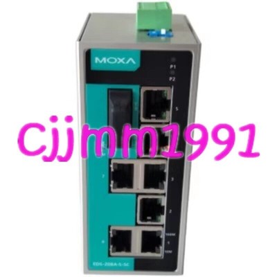 1PC new MOXA EDS-208A-S-SC 1 Optical 7 single-mode Ethernet switch  #A6-30