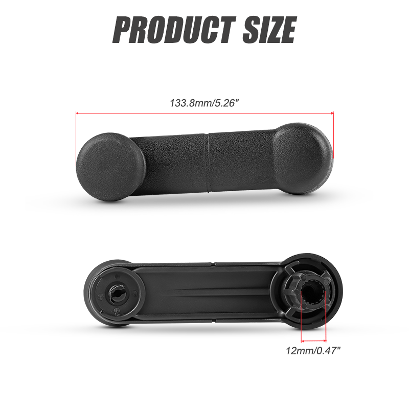 Inside Manual Window Crank Handles Black Set For Ford F150 F250 F350 F450 F550