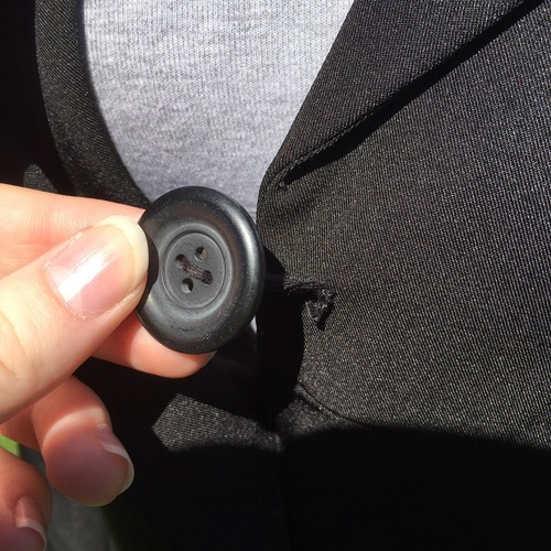 Motherhood Maternity Medium Raincoat Black Empire Waist Jacket Button Down NWT