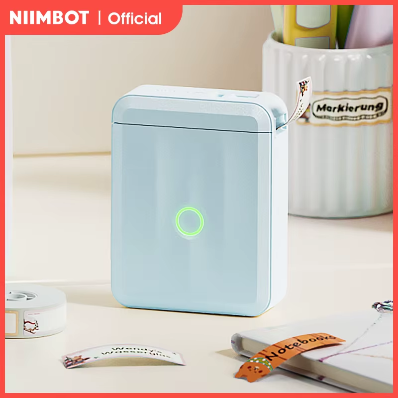D110 Mini Portable Thermal Printer Smart Pocket Self-adhesive Label Printer Blue