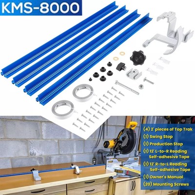 KMS8000 Precision Trak Stops Kit Track Guide Woodworking Tool Repeatable Cutting